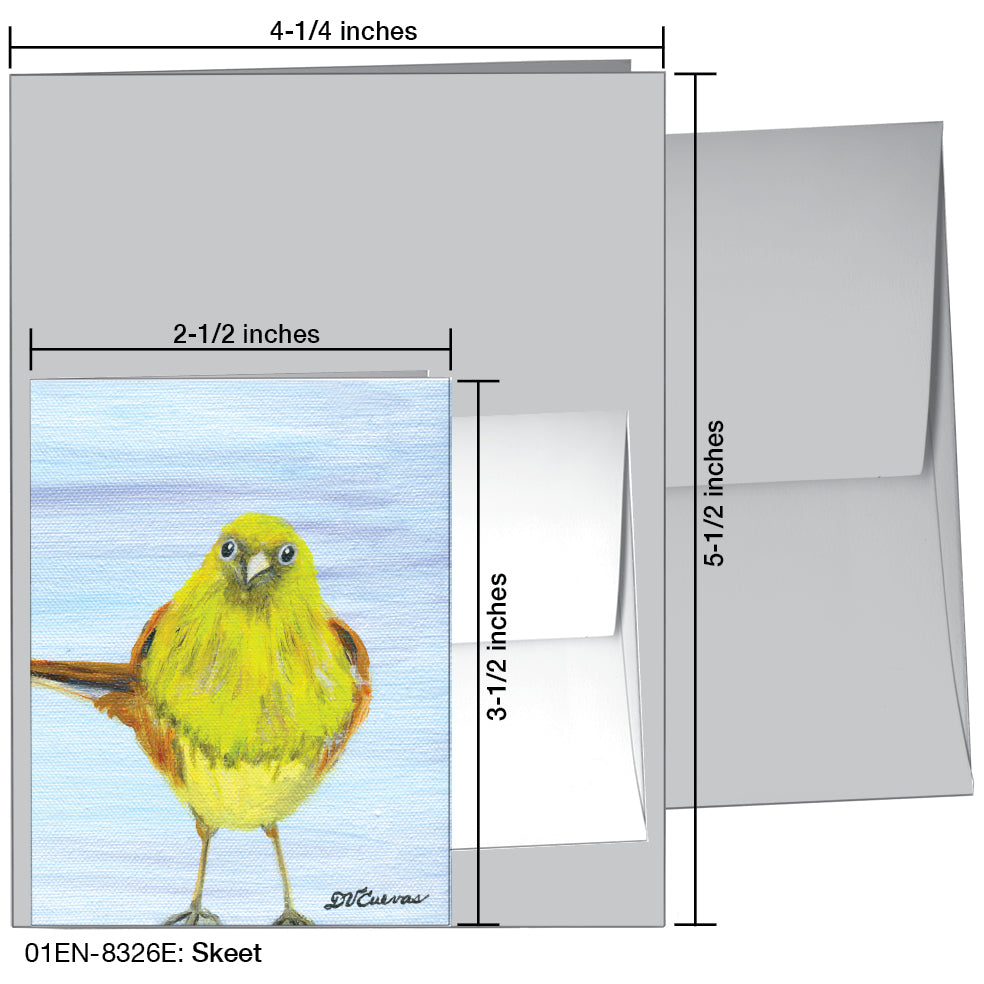 Skeet, Greeting Card (8326E), Enclosure, www.printedcanvas.com