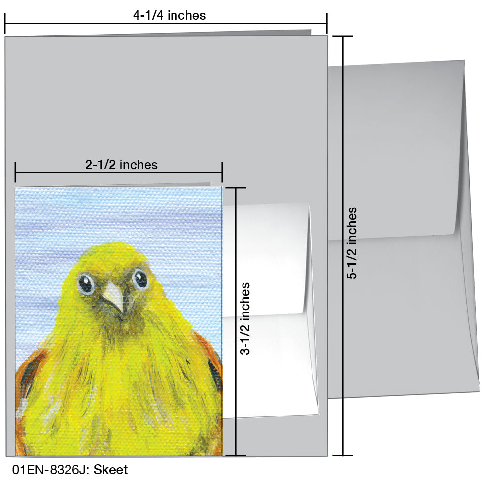 Skeet, Greeting Card (8326J), Enclosure Card, www.printedcanvas.com