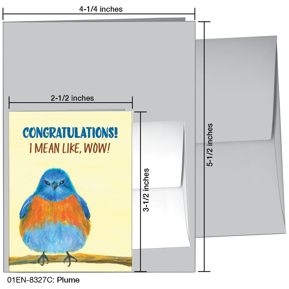 Plume, Greeting Card (8327C), Enclosure, www.printedcanvas.com