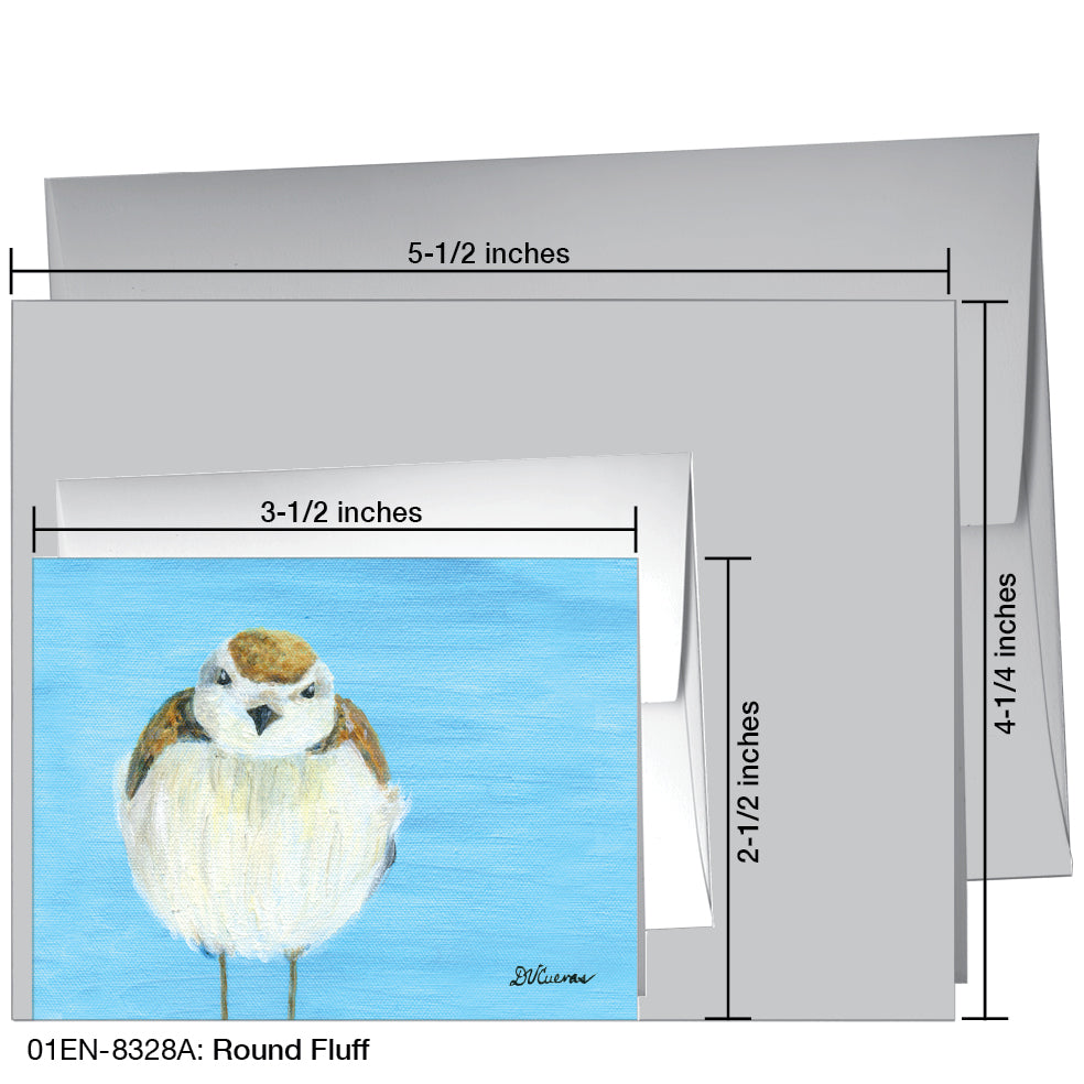 Round Fluff, Greeting Card (8328A), Enclosure Card, www.printedcanvas.com