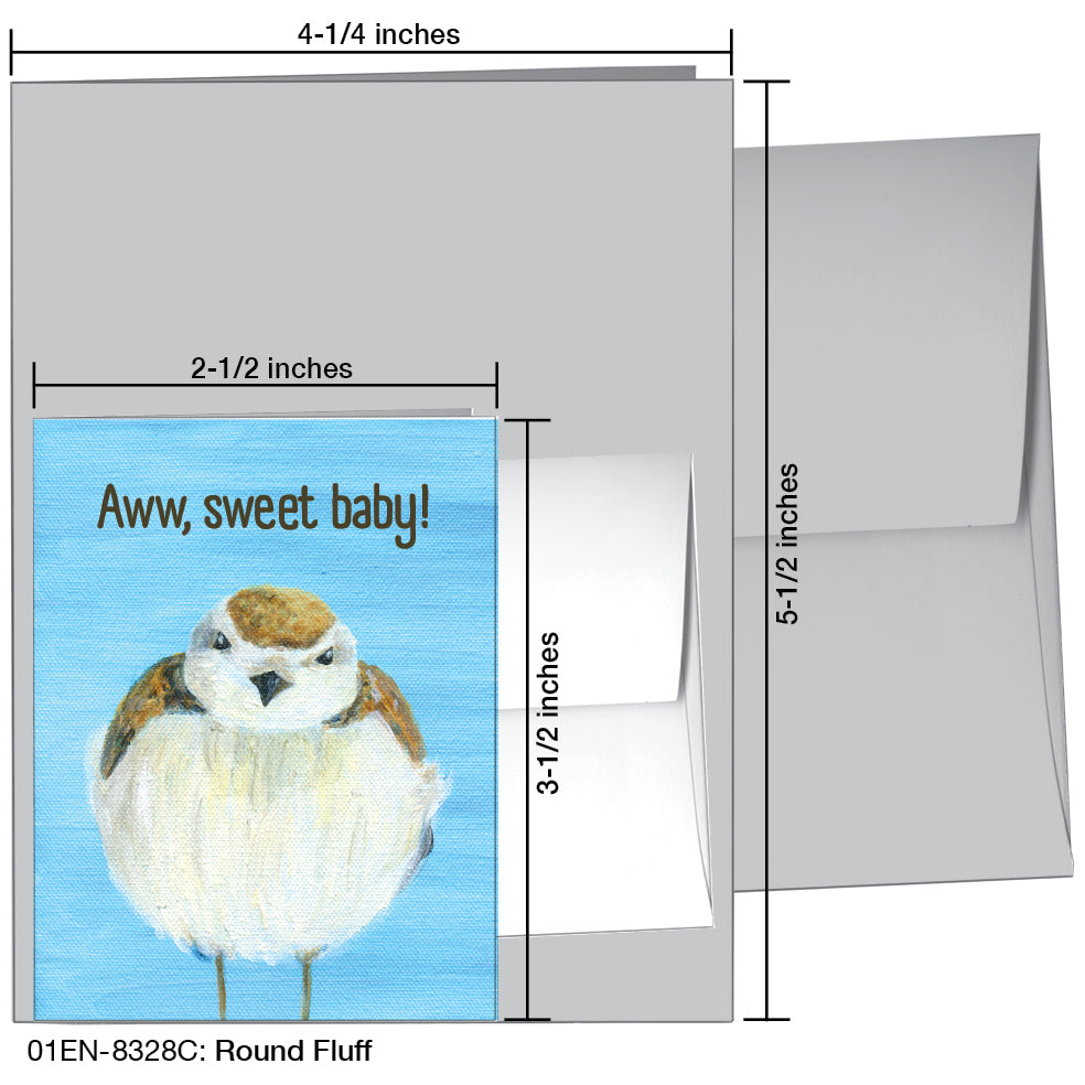 Round Fluff, Greeting Card (8328C), Enclosure, www.printedcanvas.com