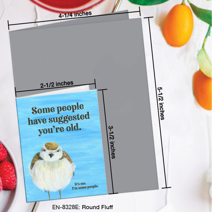 Round Fluff, Greeting Card (8328E), Enclosure, www.printedcanvas.com