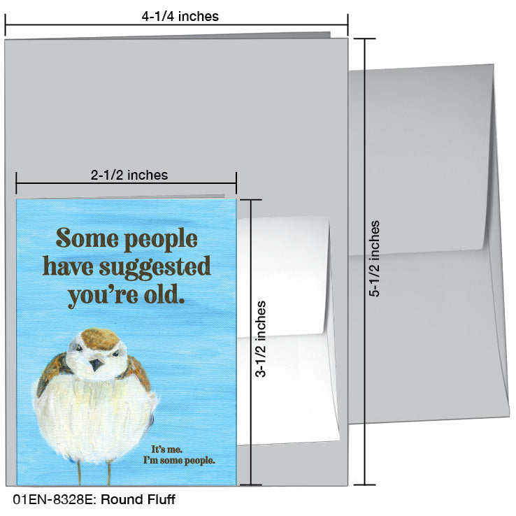 Round Fluff, Greeting Card (8328E), Enclosure, www.printedcanvas.com