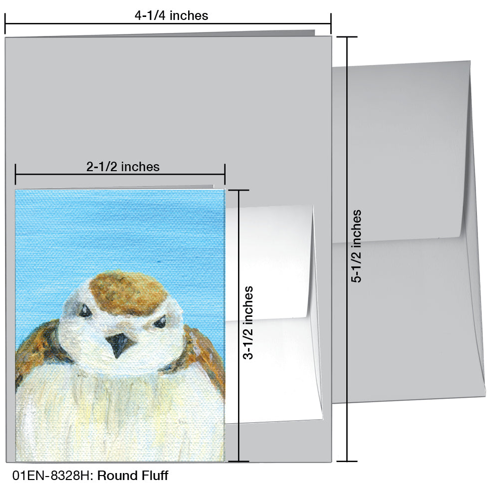 Round Fluff, Greeting Card (8328H), Enclosure Card, www.printedcanvas.com