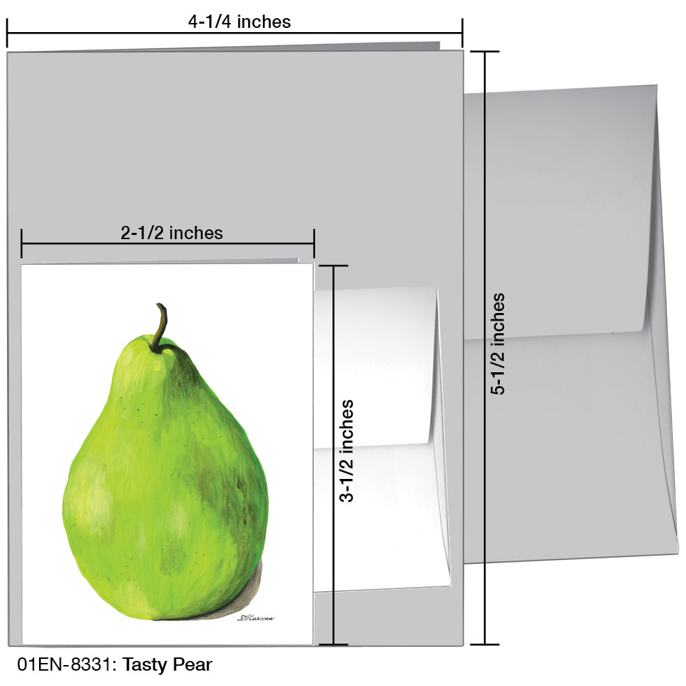 Tasty Pear, Greeting Card (8331A), Enclosure, www.printedcanvas.com