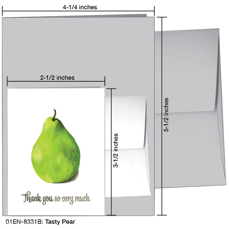 Tasty Pear, Greeting Card (8331B)
