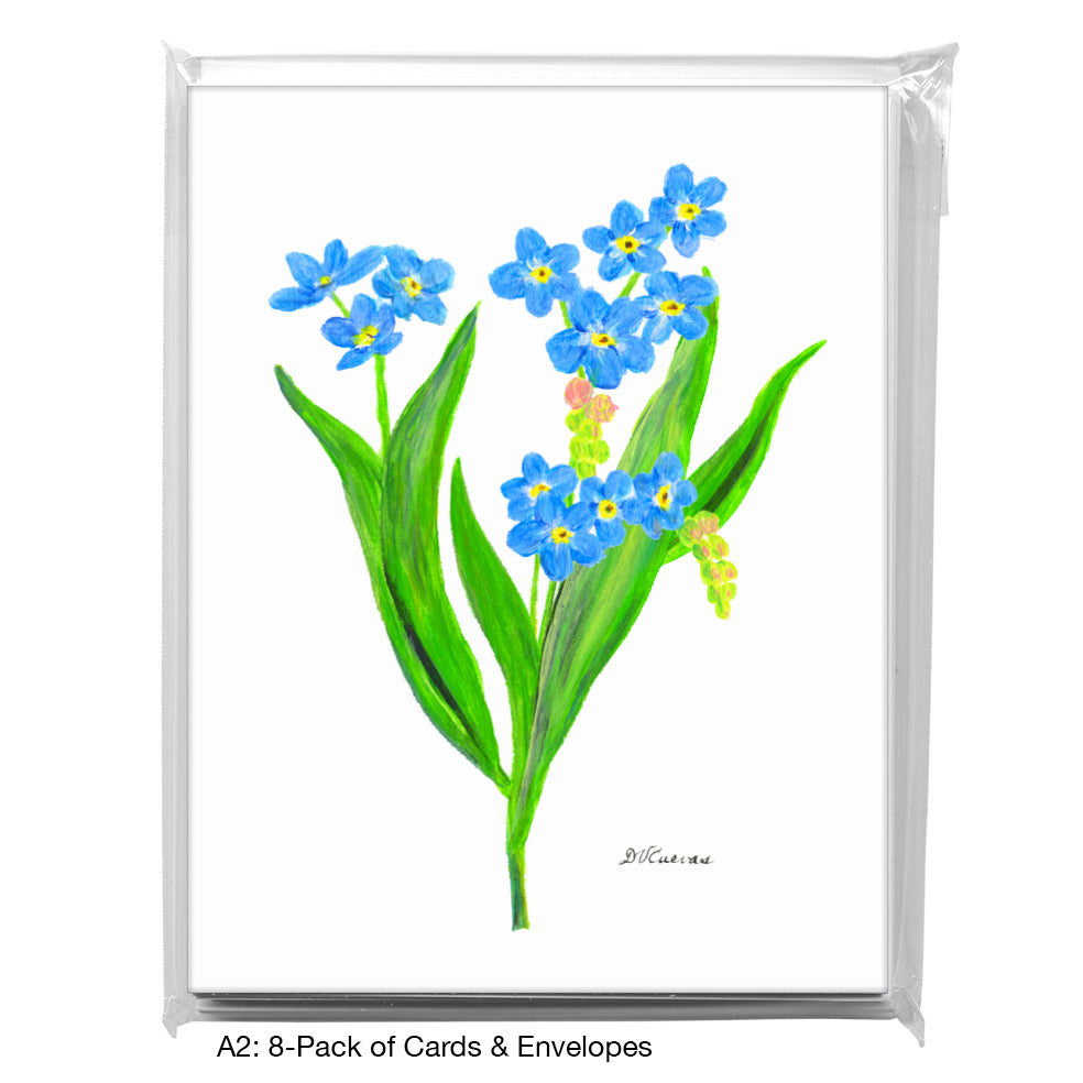 Forget Me Not, Greeting Card (8334), A2 8-Pack, printedcanvas.com