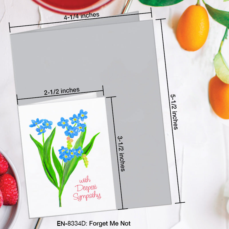 Forget Me Not, Greeting Card (8334D), Enclosure, www.printedcanvas.com