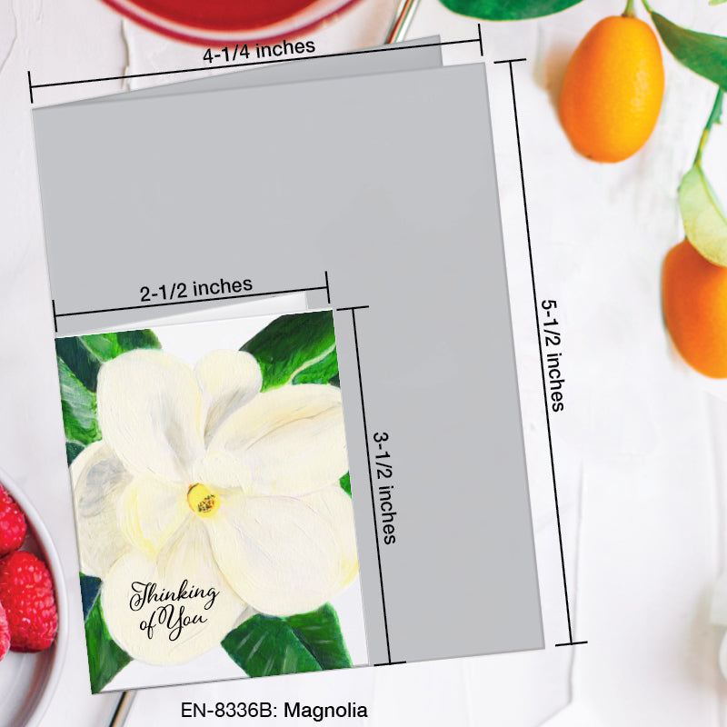 Magnolia, Greeting Card (8336B), Enclosure, www.printedcanvas.com