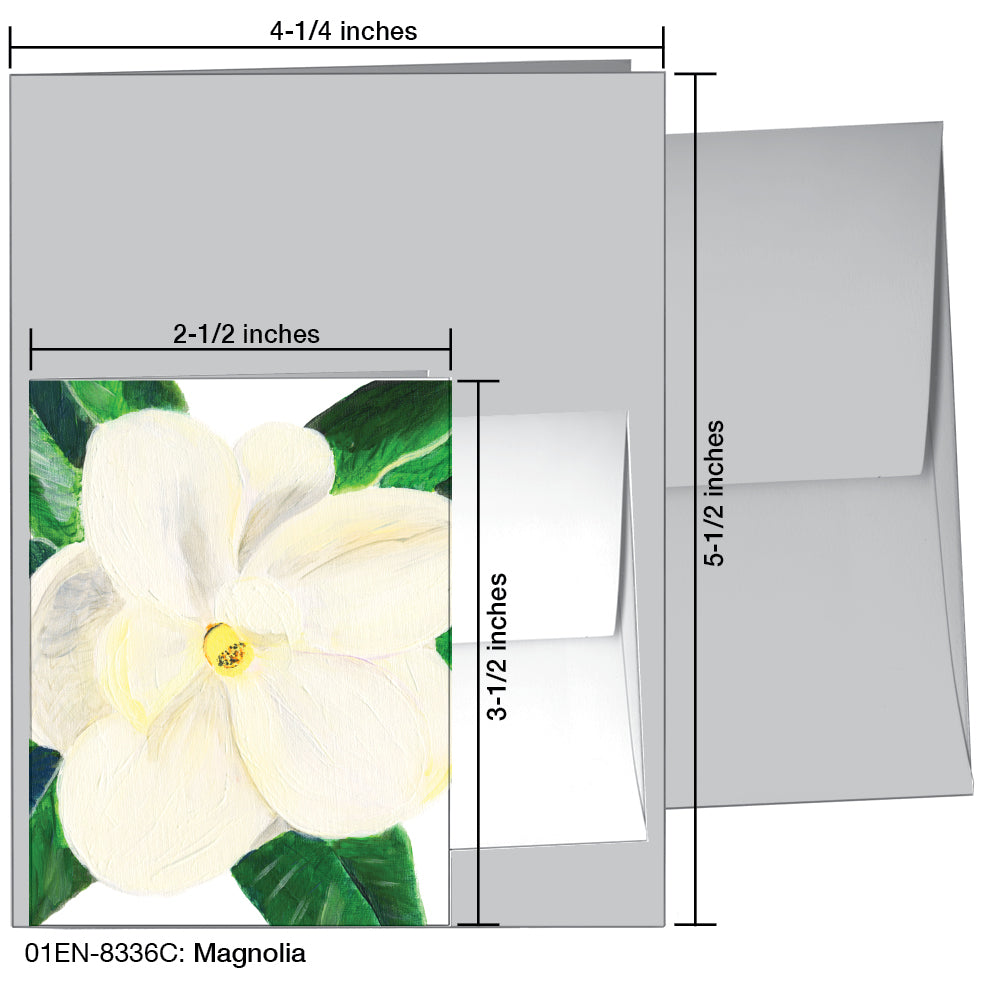 Magnolia, Greeting Card (8336C), Enclosure, www.printedcanvas.com