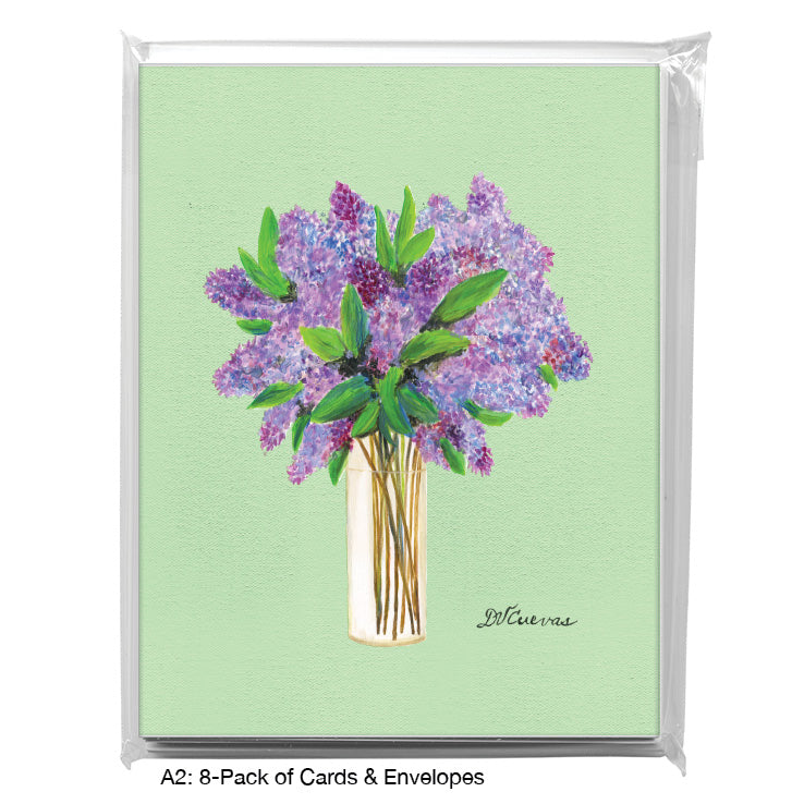 Shades of Lilacs, Greeting Card (8337D) - Printed Canvas