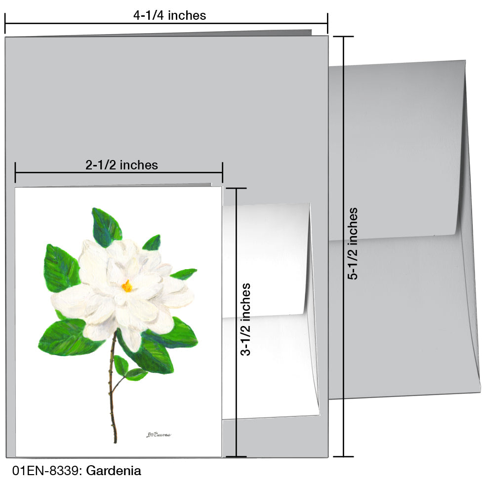 Gardenia, Greeting Card (8339), Enclosure, printedcanvas.com