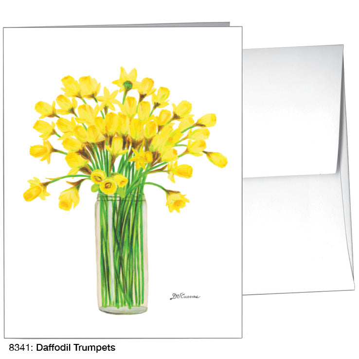 Daffodil Trumpets, Greeting Card (8341A), A2 Card Front, www.printedcanvas.com