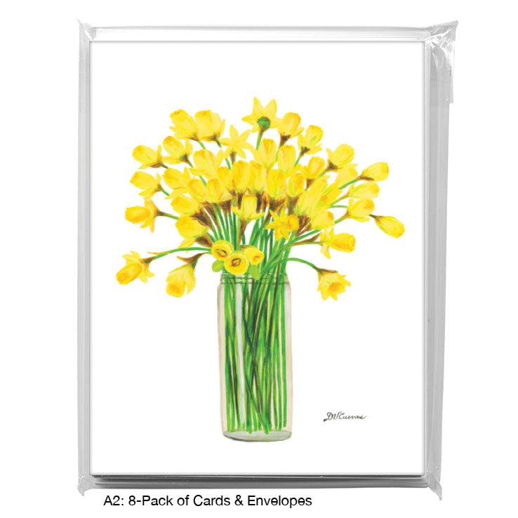 Daffodil Trumpets, Greeting Card (8341A), A2 Card 8-Pack, www.printedcanvas.com