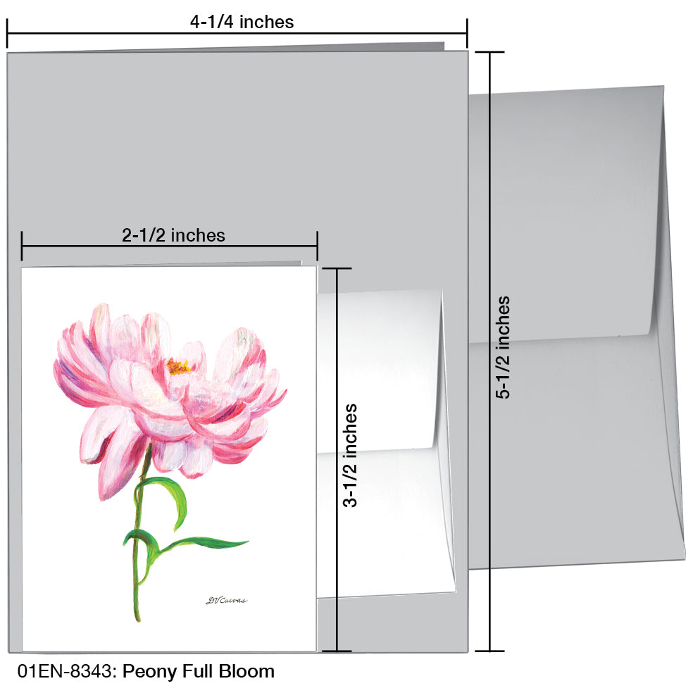 Peony Full Bloom, Greeting Card (8343), Enclosure, printedcanvas.com