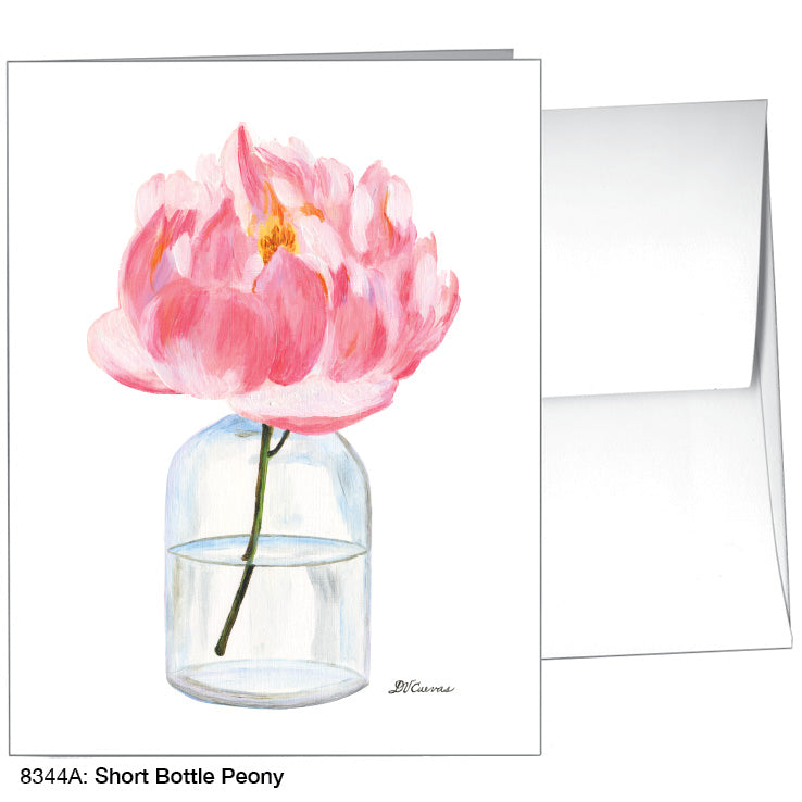 Short Bottle Peony, Greeting Card (8344A), A2, printedcanvas.com
