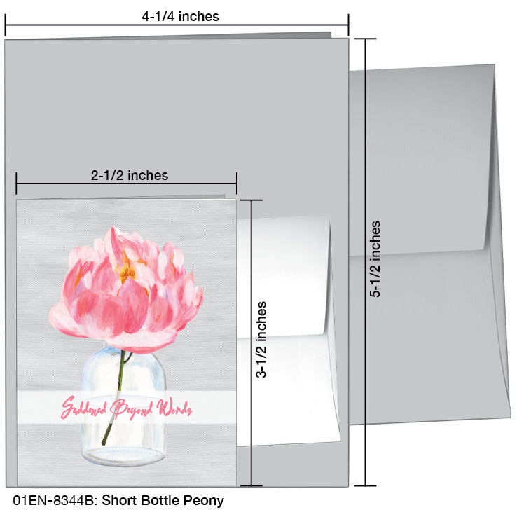 Short Bottle Peony, Greeting Card (8344B)
