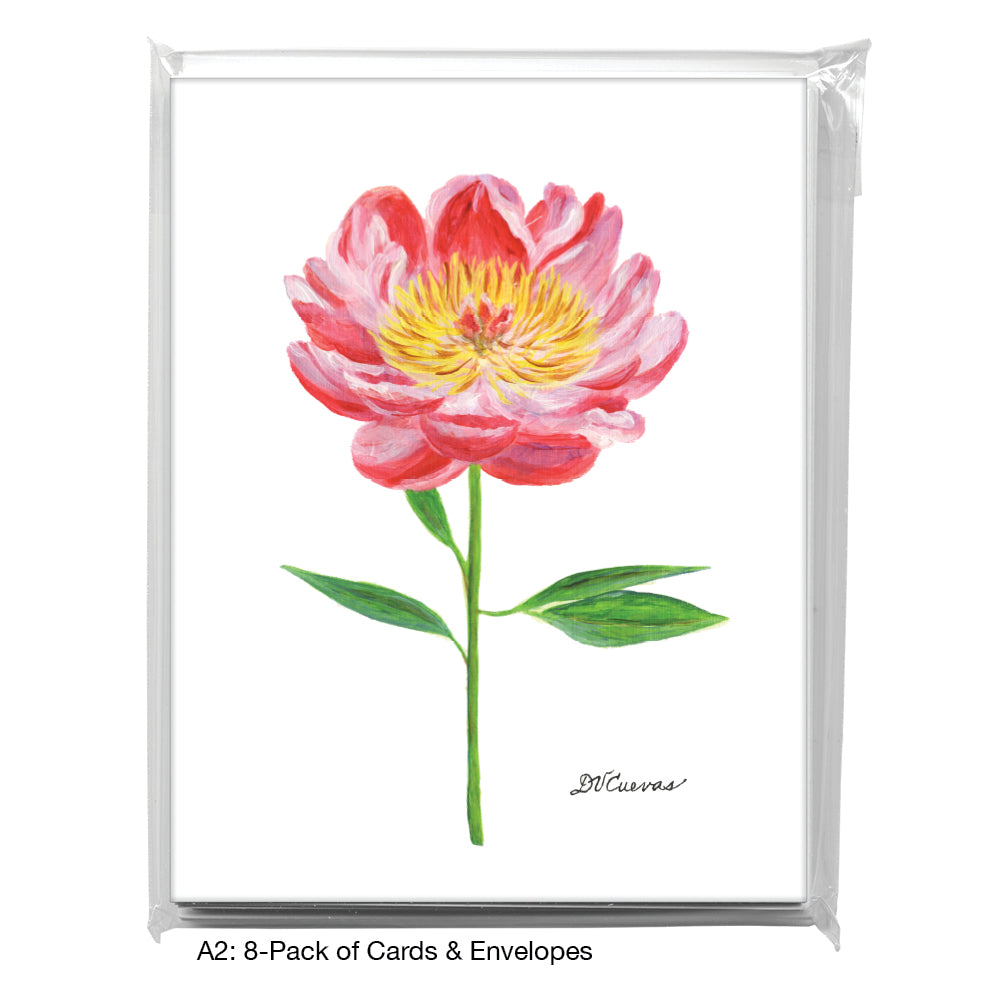 Peony Claudia, Greeting Card (8345), A2 8-Pack, printedcanvas.com