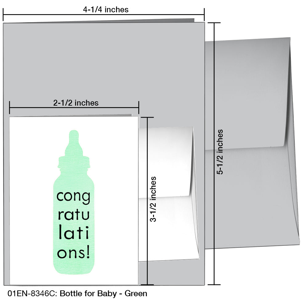 Bottle For Baby, Greeting Card (8346C), Enclosure, printedcanvas.com