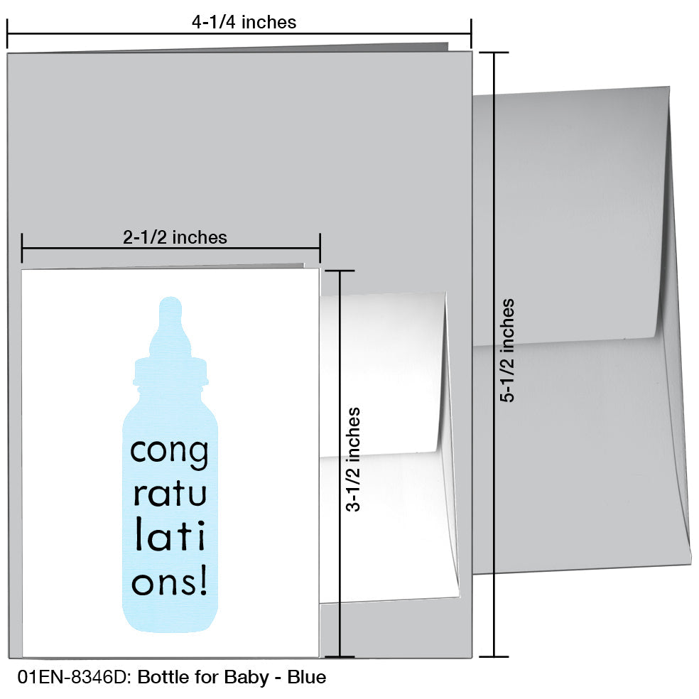 Bottle For Baby, Greeting Card (8346D), Enclosure, www.printedcanvas.com