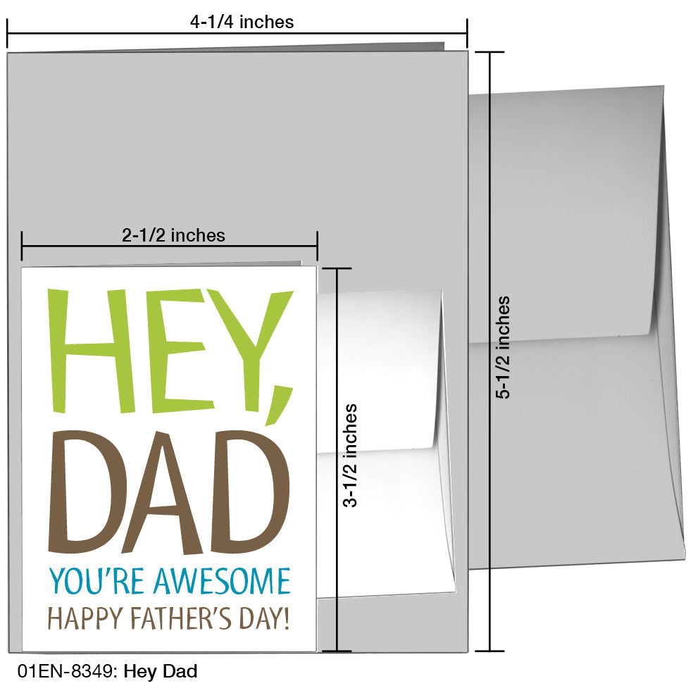 Hey Dad, Greeting Card (8349A), Enclosure, www.printedcanvas.com