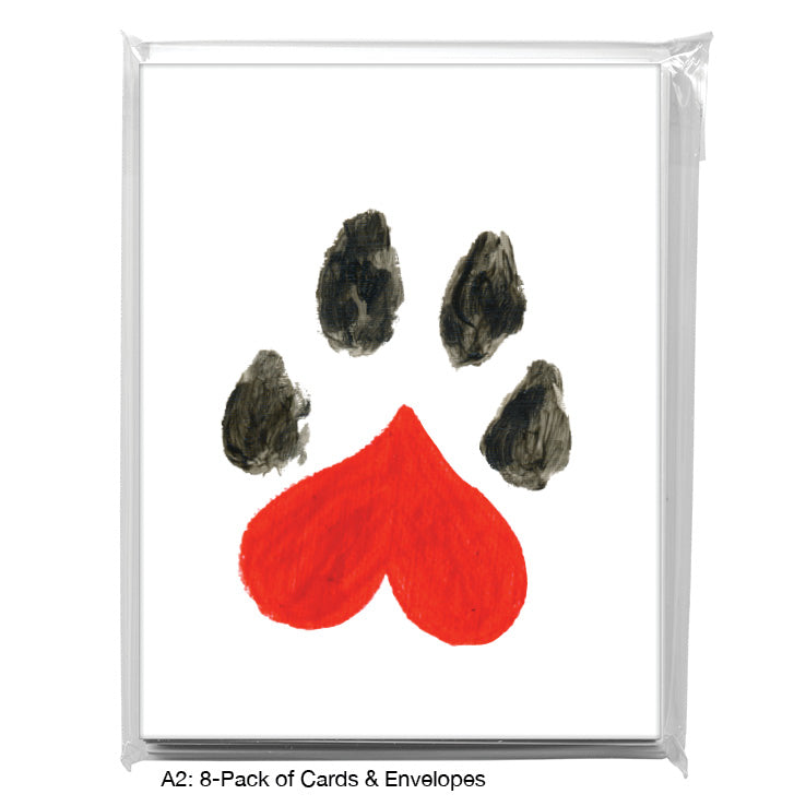 Dog Paw, Greeting Card (#8355B)