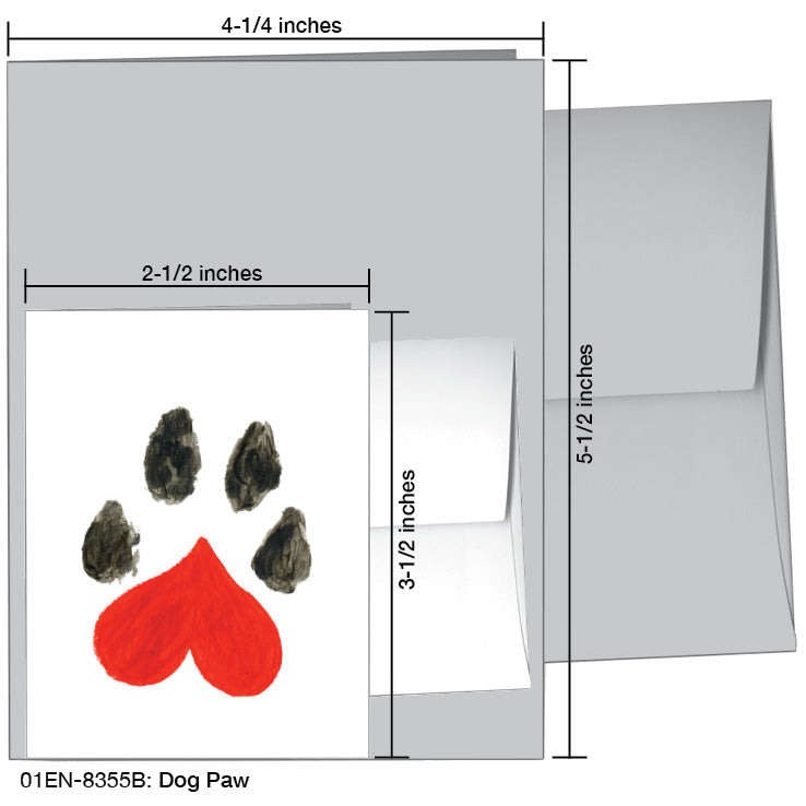 Dog Paw, Greeting Card (#8355B)