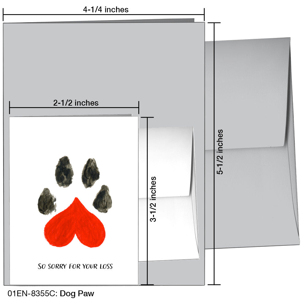 Dog Paw, Greeting Card (8355C), Enclosure, printedcanvas.com