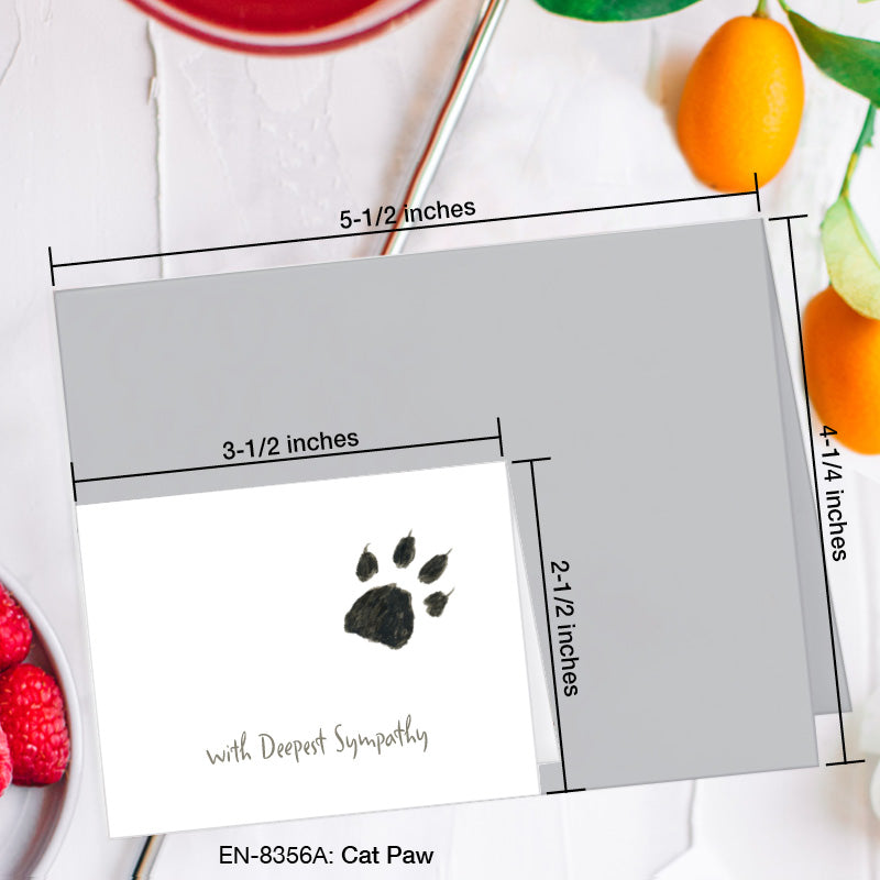 Cat Paw, Greeting Card (8356A), Enclosure, www.printedcanvas.com