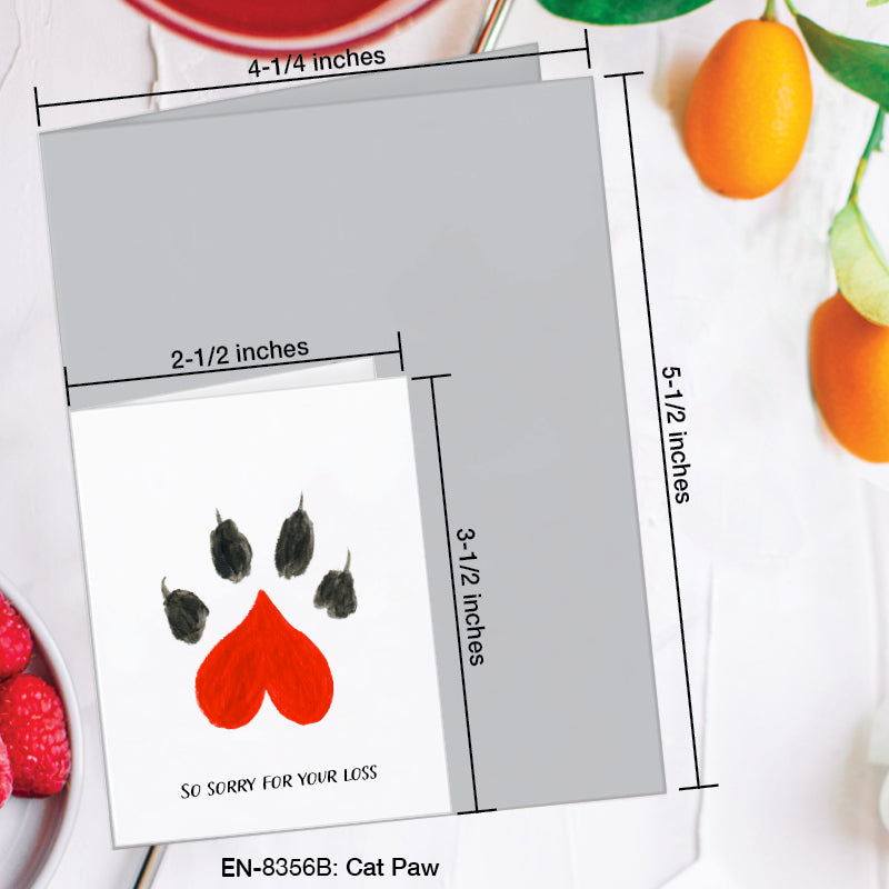 Cat Paw, Greeting Card (8356B), Enclosure, www.printedcanvas.com