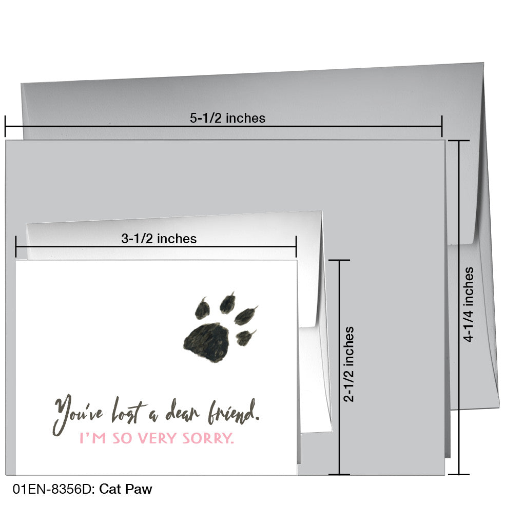 Cat Paw, Greeting Card (8356D), Enclosure, www.printedcanvas.com