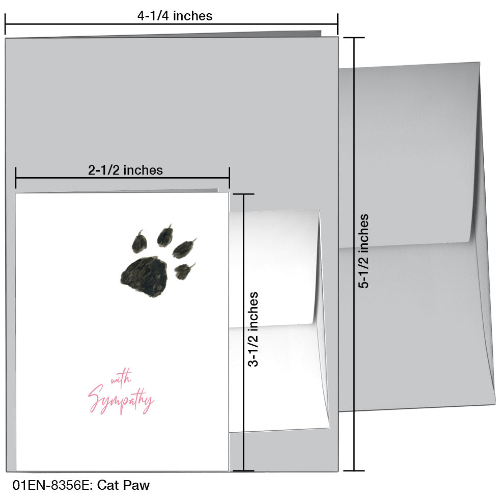 Cat Paw, Greeting Card (8356E), Enclosure, www.printedcanvas.com