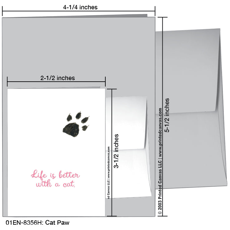 Cat Paw, Greeting Card (#8356H)