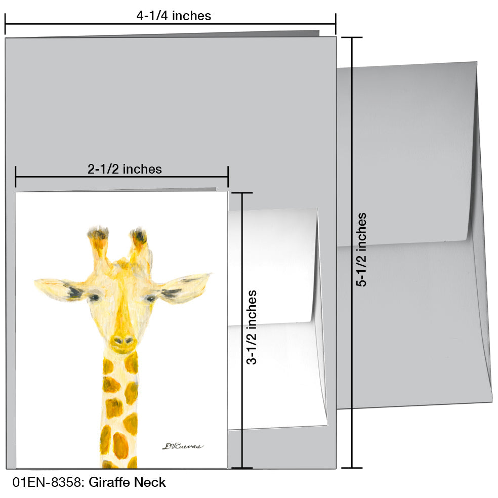 Giraffe Neck, Greeting Card (8358A), Enclosure Card, www.printedcanvas.com