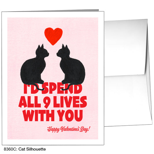 Cat Silhouette, Greeting Card (8360C)