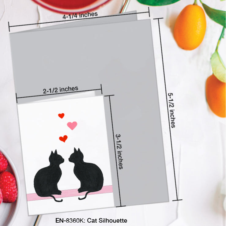 Cat Silhouette, Greeting Card (#8360K)