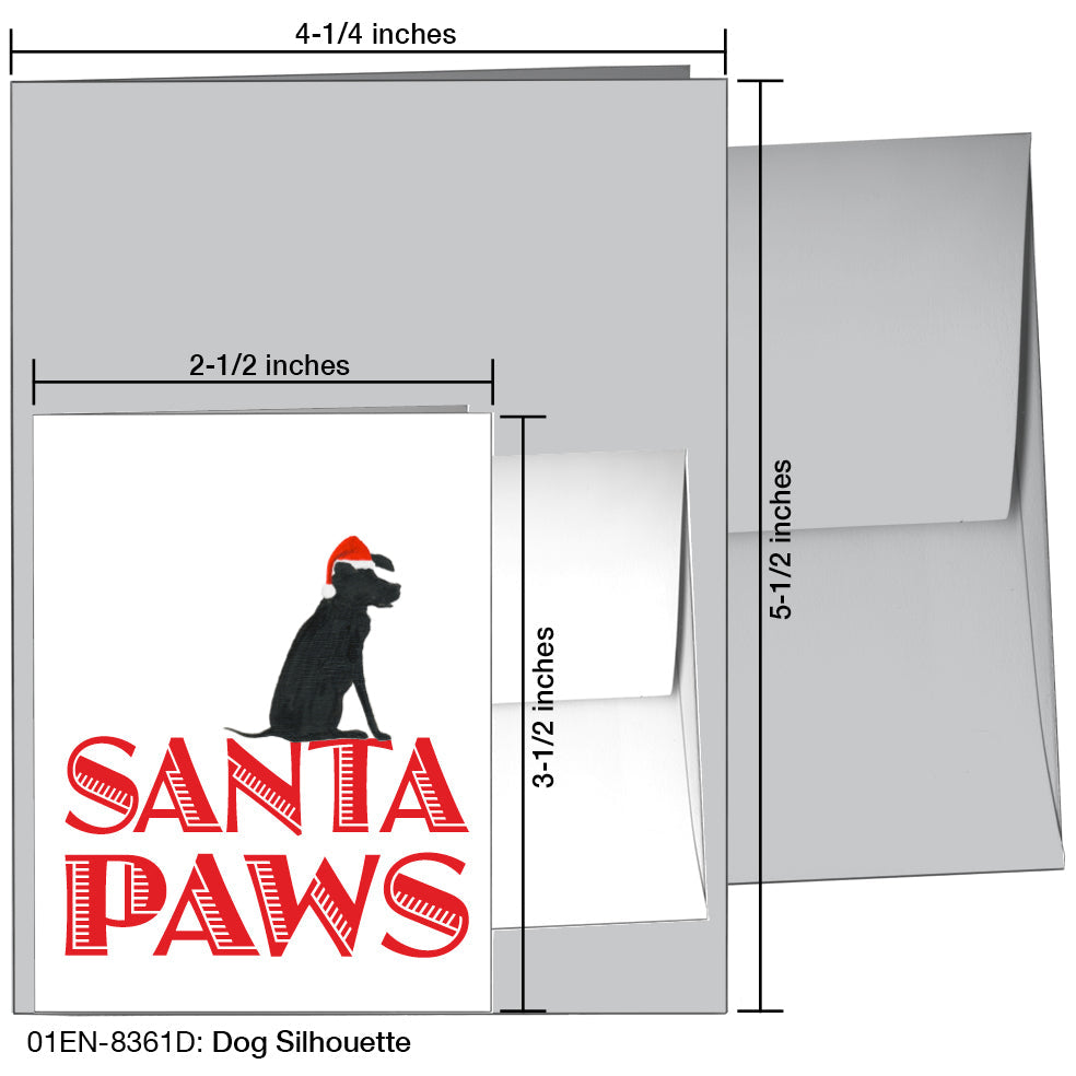 Dog Silhouette, Greeting Card (8361D), Enclosure, www.printedcanvas.com