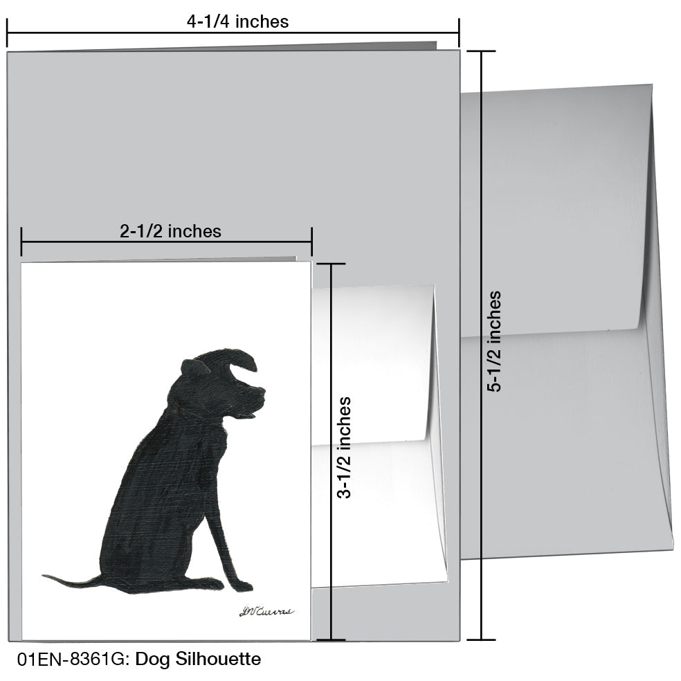 Dog Silhouette, Greeting Card (8361G), Enclosure, printedcanvas.com