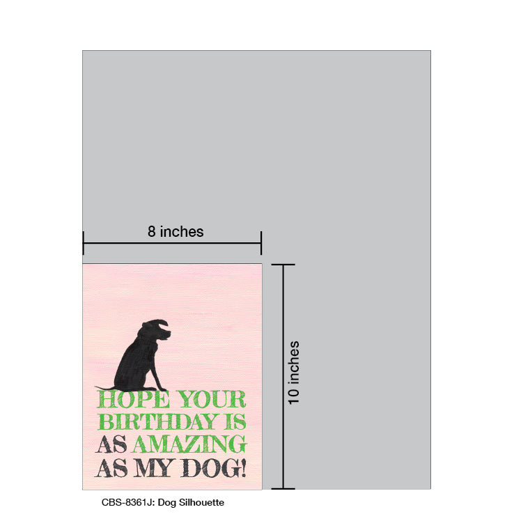 Dog Silhouette, Card Board (8361J), Card Board: 8x10, printedcanvas.com