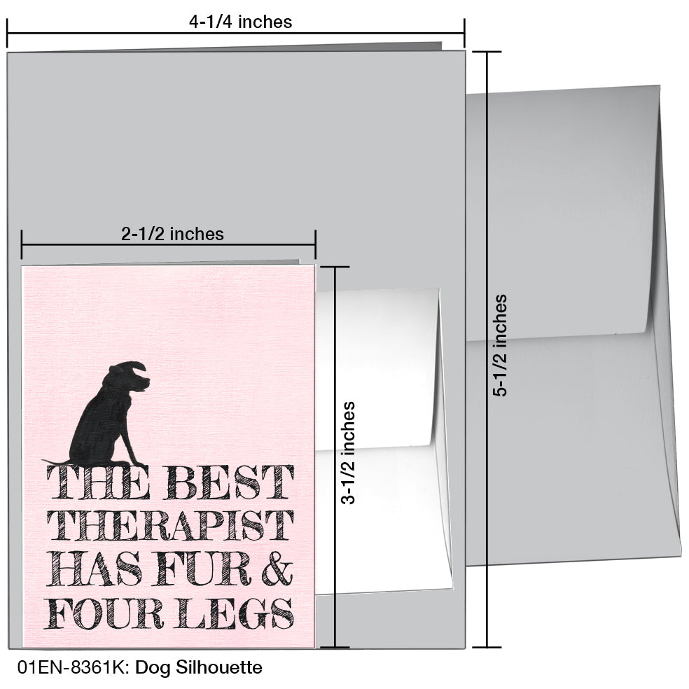 Dog Silhouette, Greeting Card (8361K), Enclosure, www.printedcanvas.com