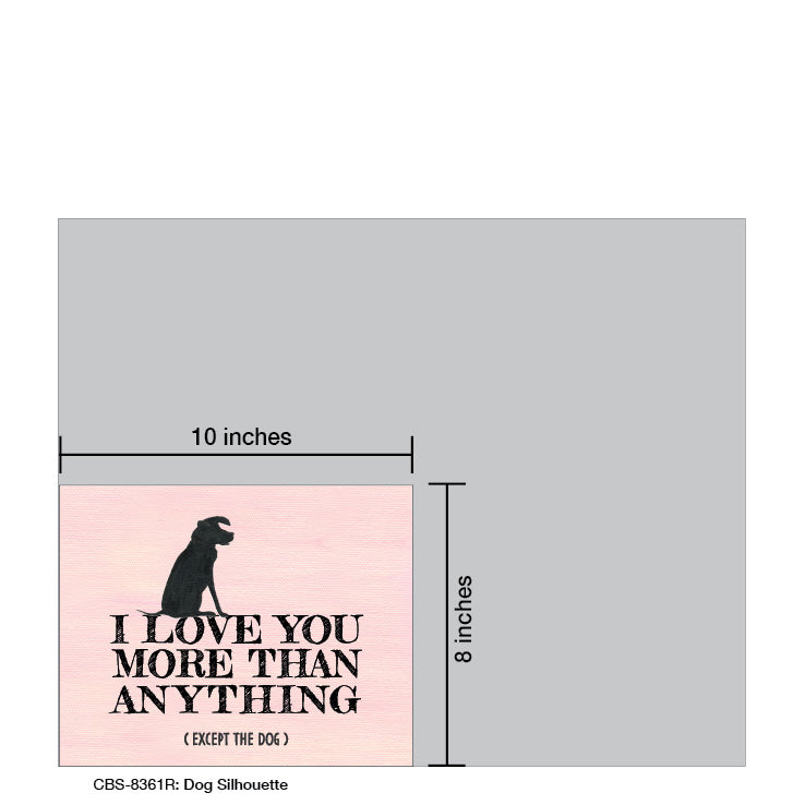 Dog Silhouette, Card Board (8361R), Card Board: 8x10, printedcanvas.com