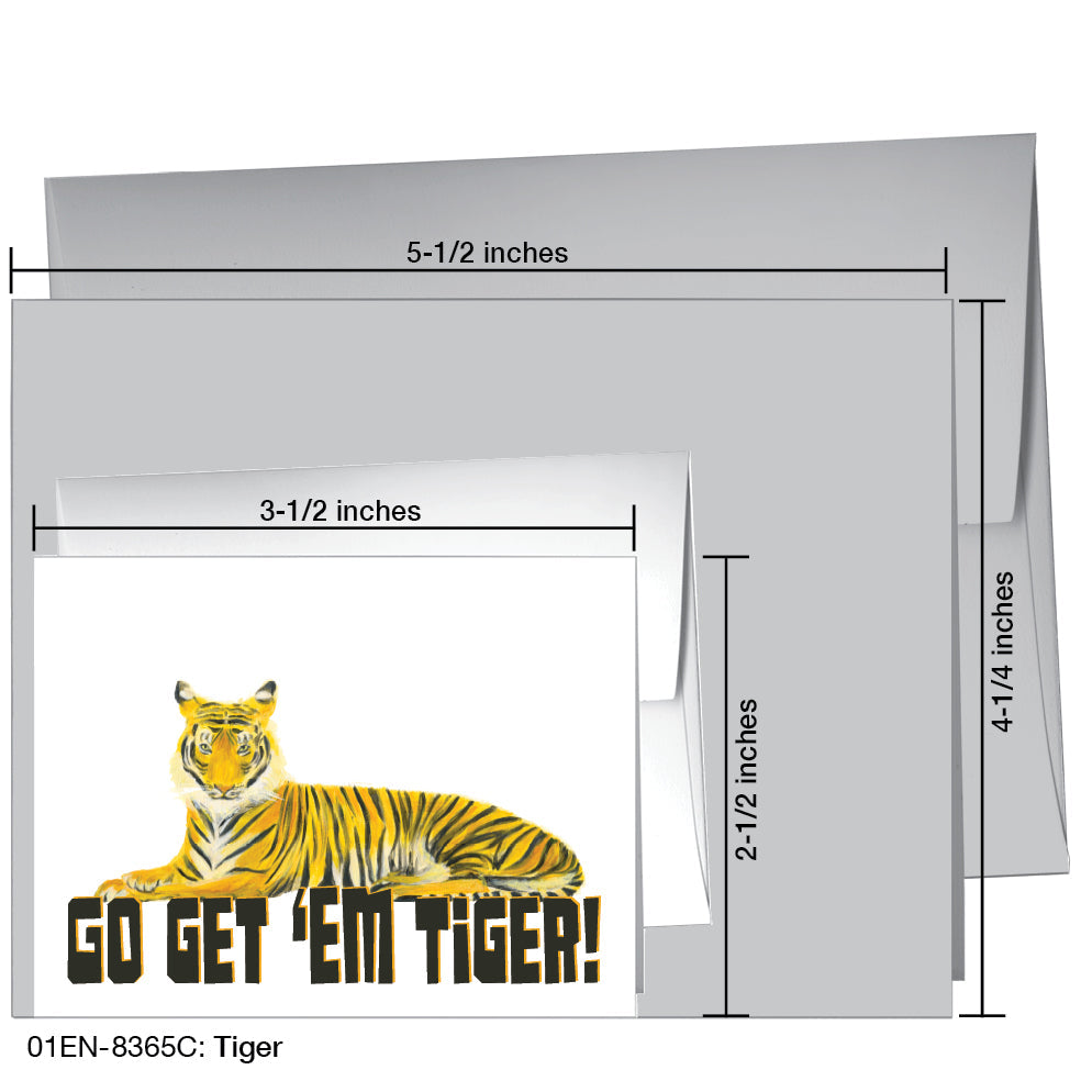 Tiger, Greeting Card (8365C), Enclosure, www.printedcanvas.com