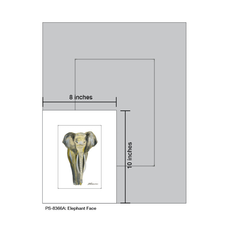 Elephant Face, Print (#8366A)