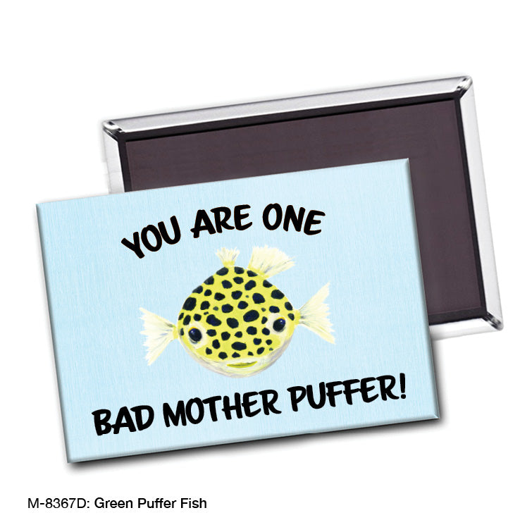 Green Puffer Fish, Magnet (M-8367D)