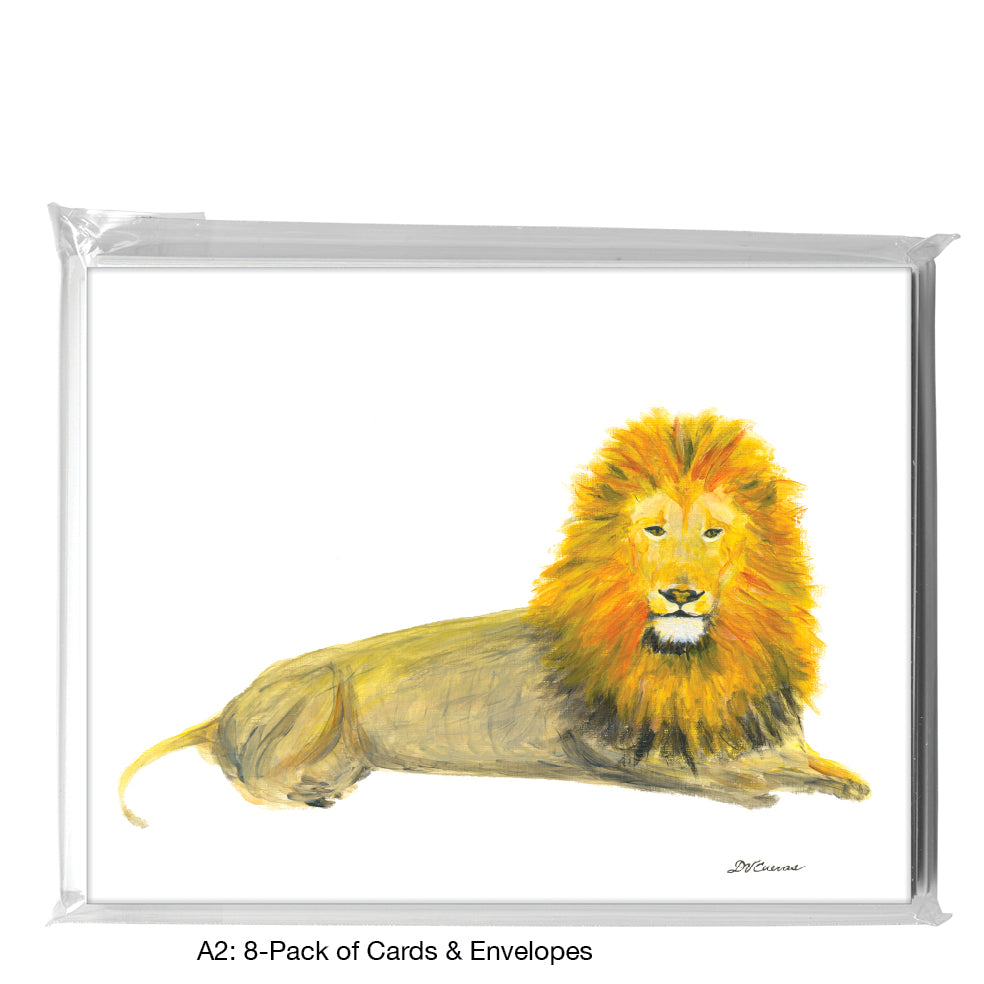 Lion Mane, Greeting Card (8368D), A2 Card 8-Pack, www.printedcanvas.com
