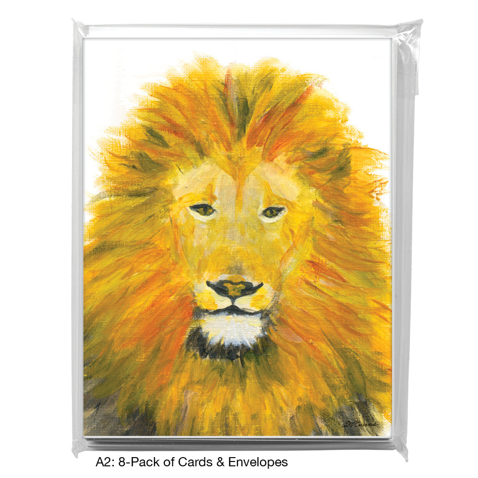 Lion Mane, Greeting Card (8368A), A2 Card 8-Pack, www.printedcanvas.com