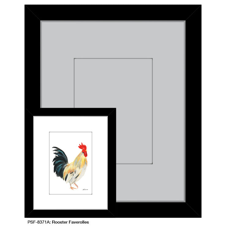 Rooster Faverolles, Print (#8371A), Print Matted, www.printedcanvas.com