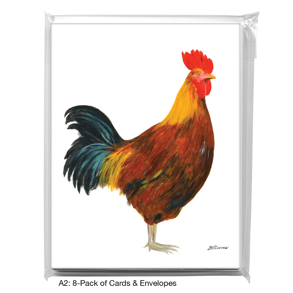 Peter Rooster, Greeting Card (8372C), A2 Card 8-Pack, www.printedcanvas.com