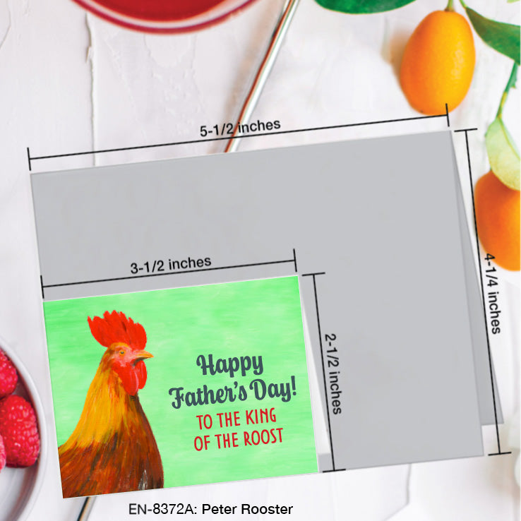 Peter Rooster, Greeting Card (8372A), Enclosure, www.printedcanvas.com