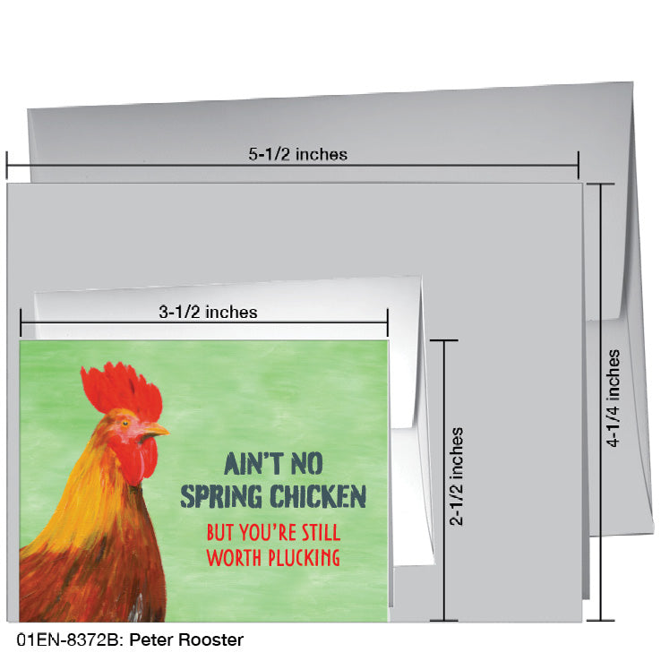 Peter Rooster, Greeting Card (8372B), Enclosure Card, www.printedcanvas.com